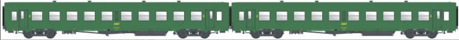 L.S. Models MW40032 - H0 - 2-tlg. Set Personenwagen U61, 2. Kl., SNCF, Ep. IV